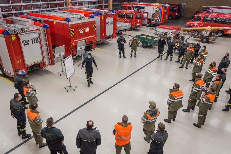 Ein Testlauf mit der Feuerwehr Kriens