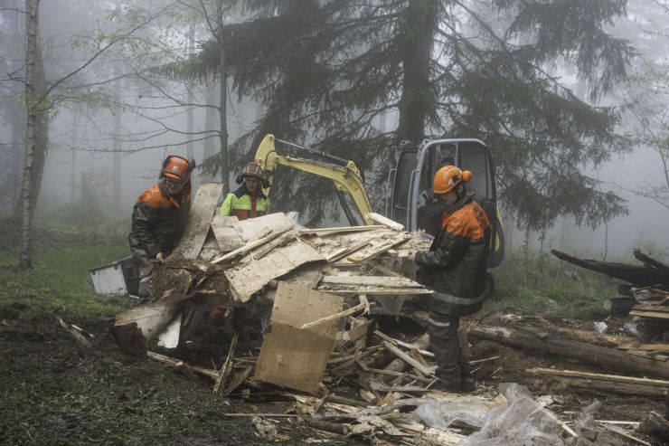 Tatkräftige Hilfe im Wald